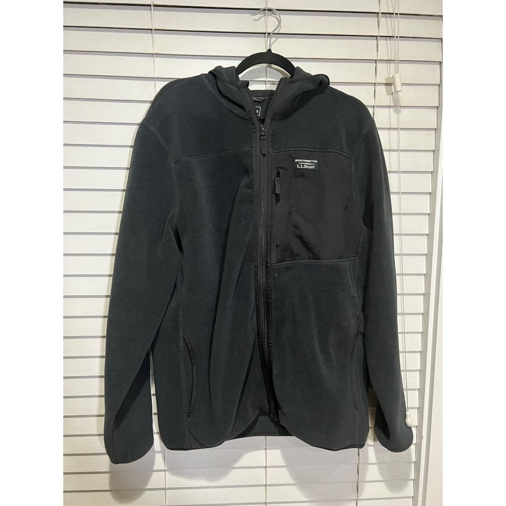 L.L.‎ Bean Full Zip Fleece Hooded Mens Jacket - Size LT